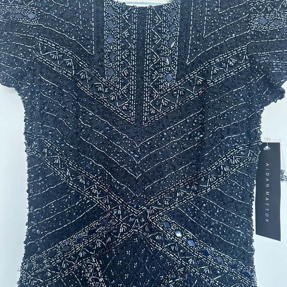 Aidan Mattox embellished black tie dress - Picture 2 of 5